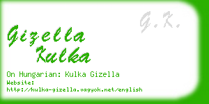 gizella kulka business card